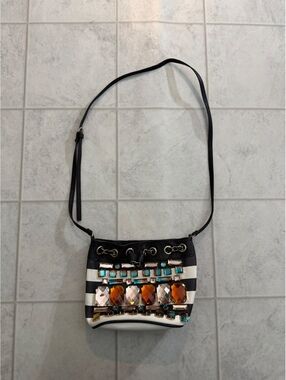 ALDO embellished striped shoulder bag